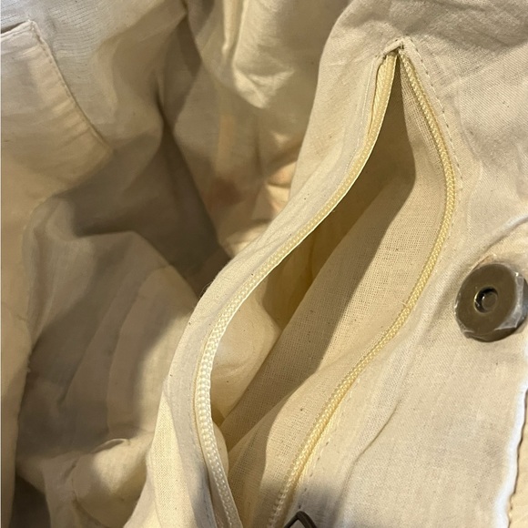 Vintage Black and white cotton macrame boho bag - Picture 9 of 16